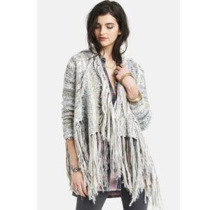 Free People Birkenstock Fringe Cardigan Size‎ S Rustic Shabby Chic Cottagecore
